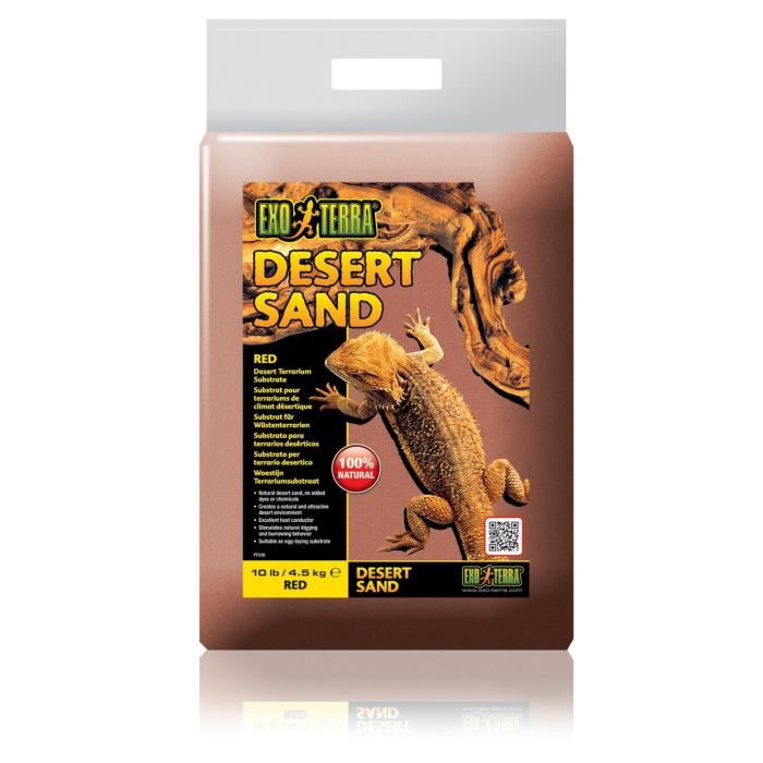 EXO TERRA Sable desert rouge 4,5 kg - Pour terrarium