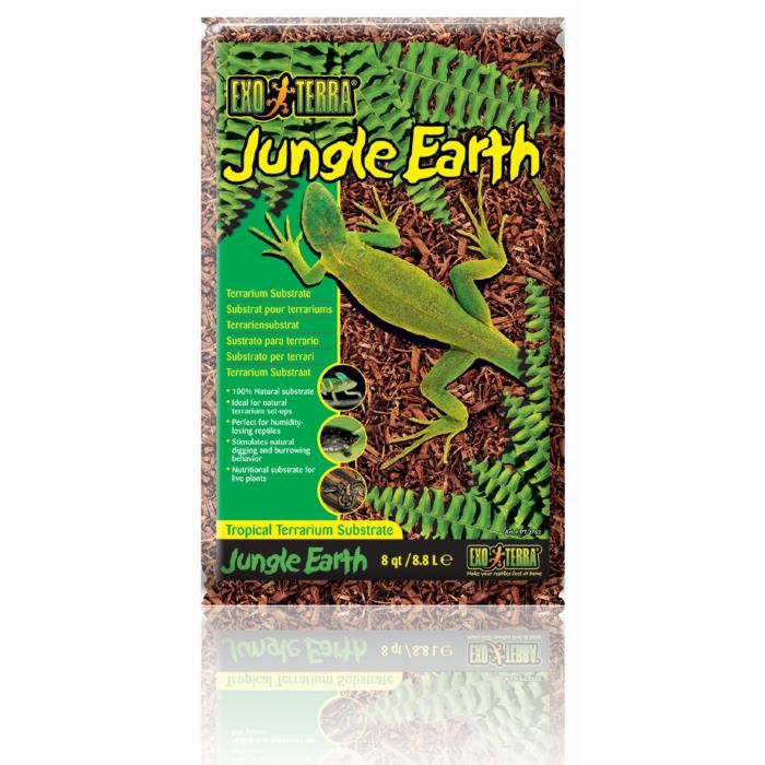 Exo Terra Substrat Naturel Jungle Earth 88 L Pour Terrarium