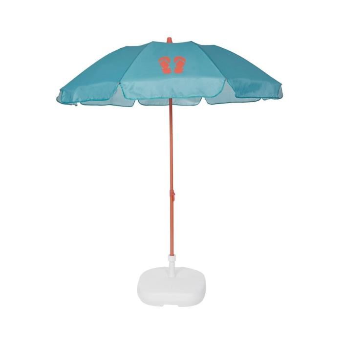 Ezpeleta Parasol De Plage Fold - Ø 180 Cm - Tongs Orange Socle Non