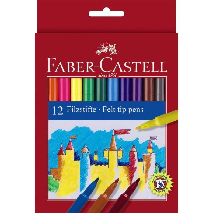Faber Castell 12 Feutres Scolaires Rainbow 12