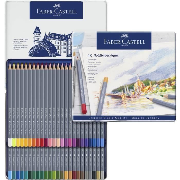 Faber Castell Boite De 48 Crayons De Couleur Goldfaber Aquarelle