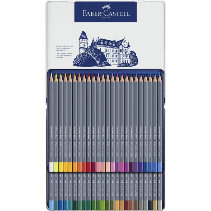 Etui de 48 crayons de couleur GOLDaquarellables. Coloris assortis