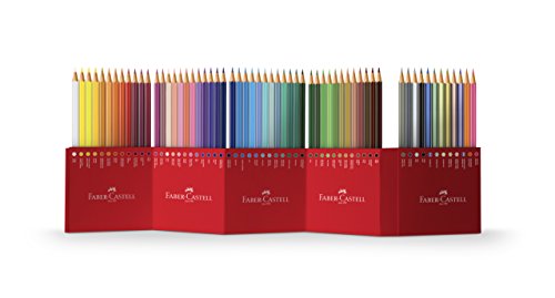 Etui carton de 60 Corps hexagonal. Mine classique 3,3 mm. Emplacement pour ecrire le prenom. Vernis ecologique a l'eau et bois certifie FSC. Crayons de couleur Faber Castell chateau - etui de 60