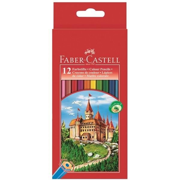 Faber Castell Etui De 12 Crayons De Couleur Chateau Coloris Assortis