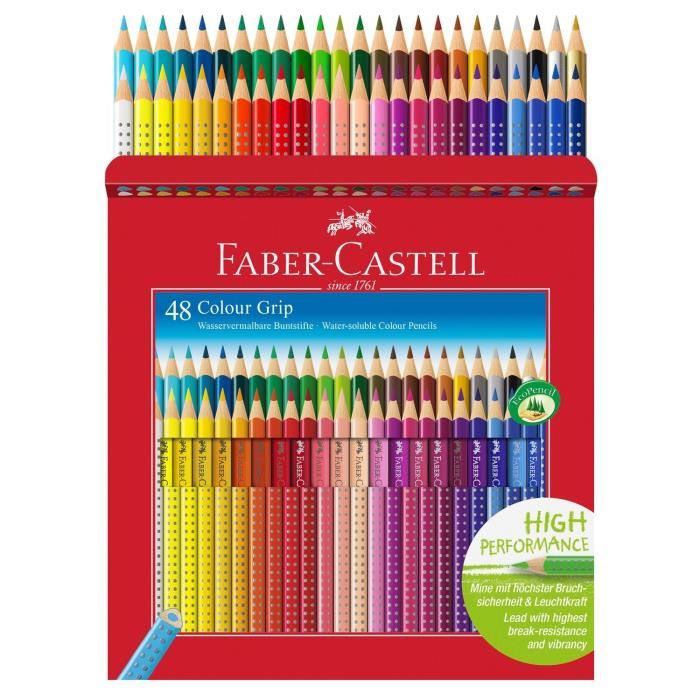 Faber Castell Etui De 48 Crayons De Couleur Colour Grip Coloris Assortis