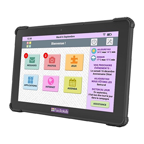 FACILOTAB Tablette tactile L Onyx - 10,1 HD - Android 7 - 32 Go - WiFi / 4G