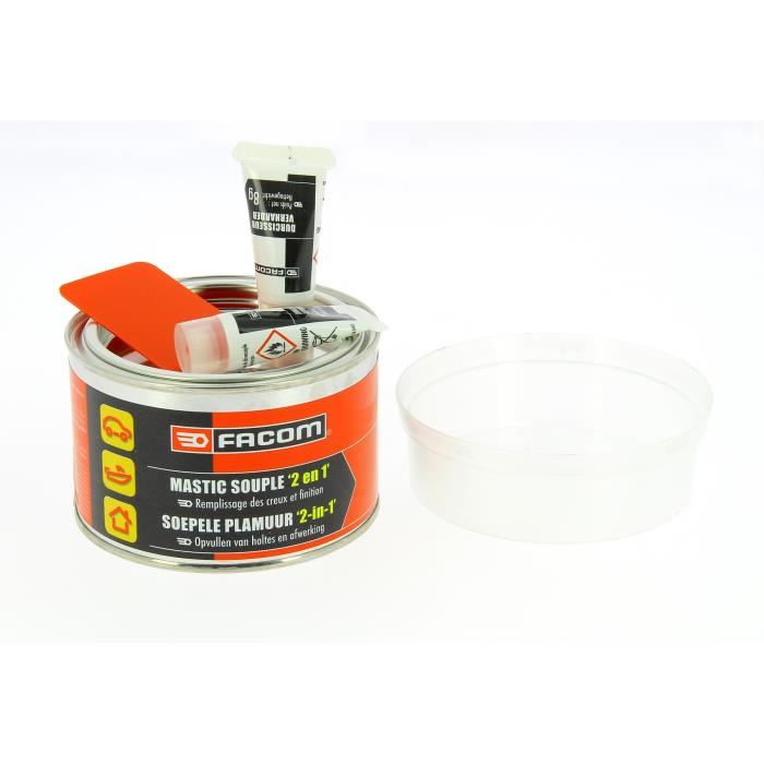 FACOM Mastic polyester souple 2en1 Avec durcisseur 500 g