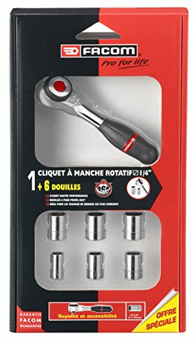 Coffret de douilles acier, 7 pieces