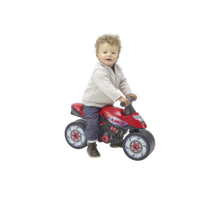 FALK Porteur Enfant Moto Racer de Course Rouge