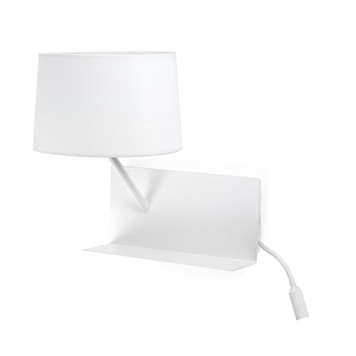 Applique Murale Faro Handy-applique Avec Liseuse Led Et Port Usb Gauche L33cm Blanc