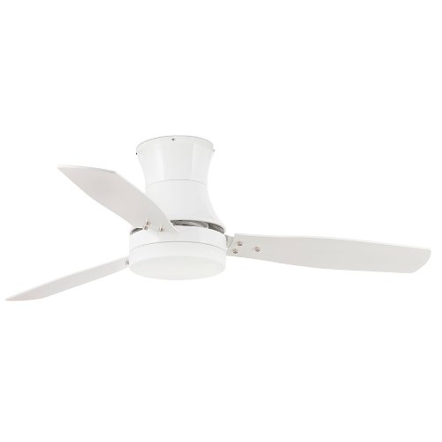 Ventilateur De Plafond Moderne 132 Cm Blanc Avec Pales Bi Colore, Lampe Faro Tonsay 33384