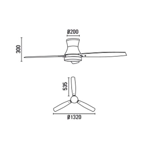 Ventilateur De Plafond Moderne 132 Cm Blanc Avec Pales Bi Colore, Lampe Faro Tonsay 33384