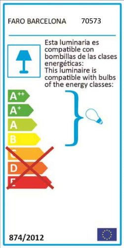 Faro Barcelona 70573 Tejo Lampe Applique...
