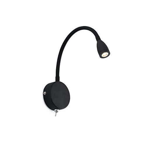 Applique Murale Faro Loke-applique/liseuse Led Metal H20cm Noir