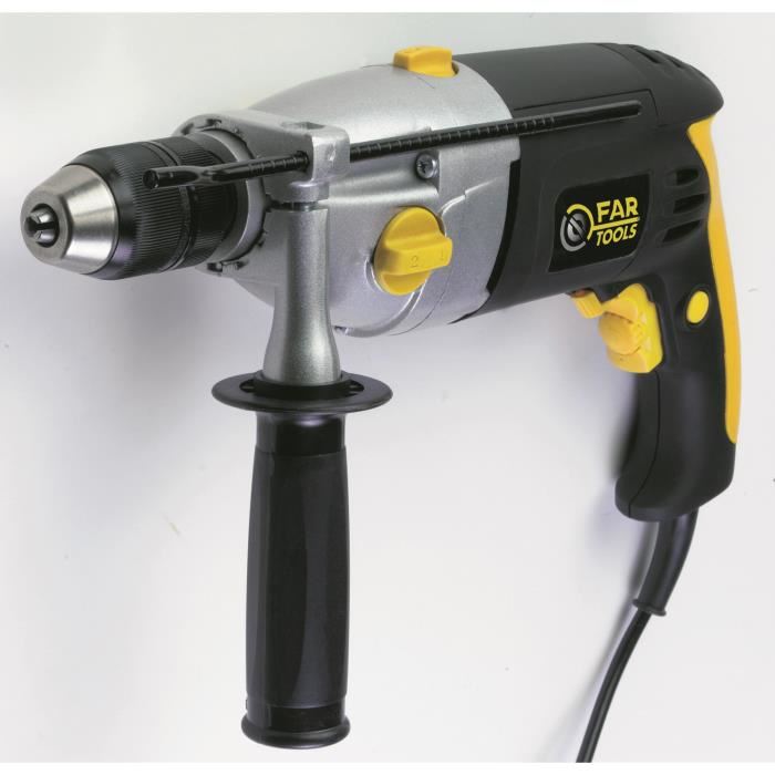 Perceuse A Percussion Fartools Pkp 1200 2 Vitesses Mecaniques Mandrin Auto Serrant Livre En Mallette