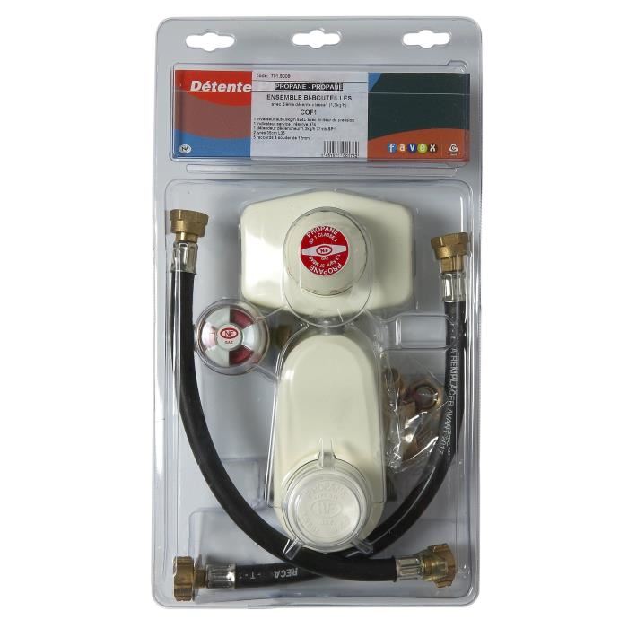 FAVEX TYPE COF1 Coffret complet propane NF avec 1ere et 2eme detente 13kgh