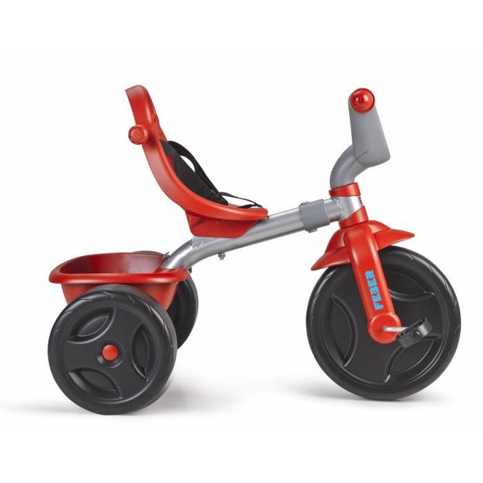 Tricycle Evolutif 3 En 1 - Feber - Rouge - Canne Parentale Reglable - Mixte - 12 A 36 Mois