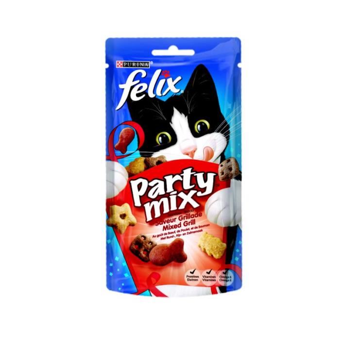 Friandises Party Mix Saveur Grillade Pour Chat Felix 60g