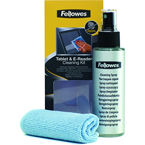 Kit De Nettoyage - Fellowes - Pour Tablette-pc Et E-reader - Spray 120 Ml - Chiffon Microfiber - Antistatique
