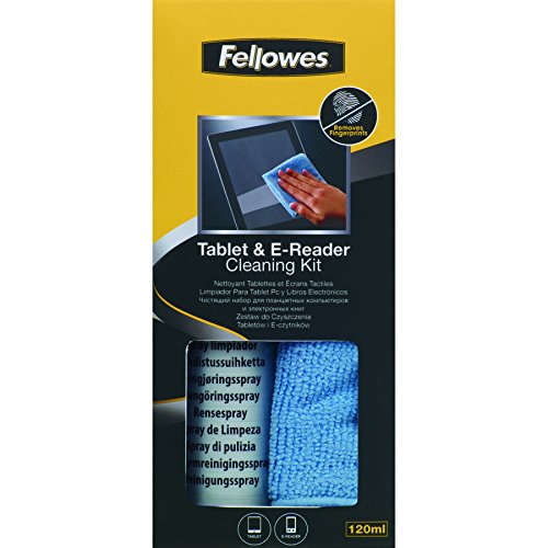 Kit De Nettoyage - Fellowes - Pour Tablette-pc Et E-reader - Spray 120 Ml - Chiffon Microfiber - Antistatique