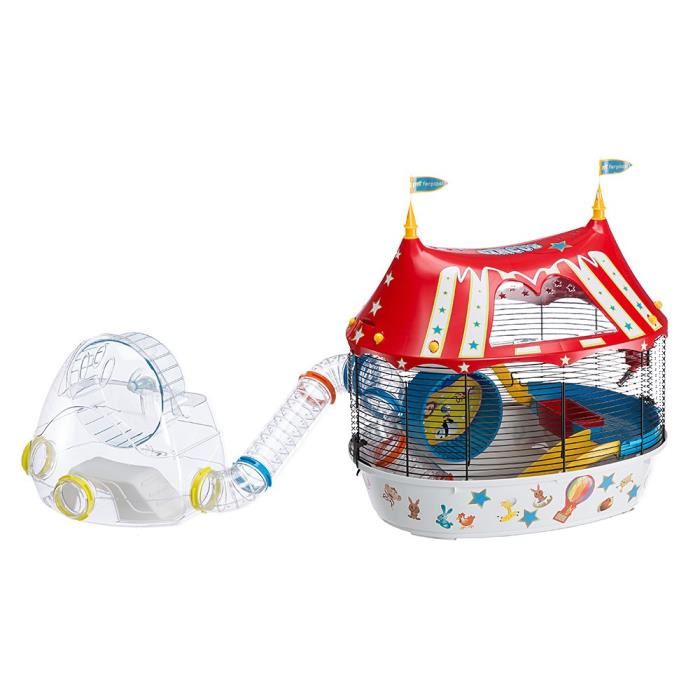 FERPLAST Cage Circus Fun 495x34x425 cm Rouge Pour hamster
