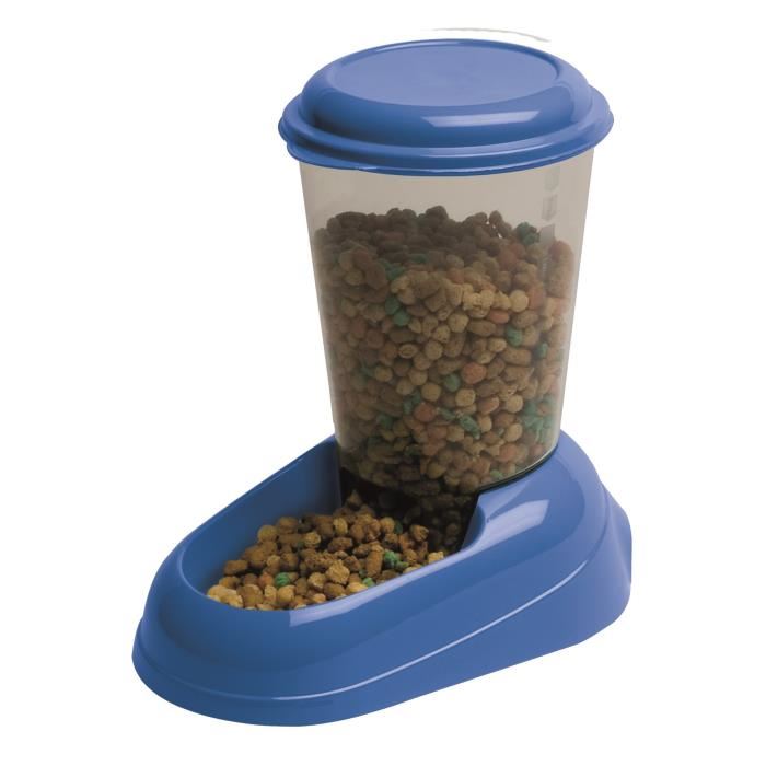 Ferplast Distributeur Croquettes Zenith 3l En Plastique 292x202x288 Bleu Chien Et Chat