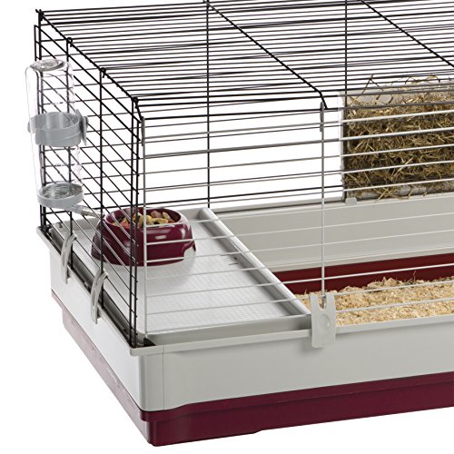 Cage Pour Rongeurs - Ferplast - Krolik 160 - 162 X 60 X 50 Cm - Rouge - Accessoires Inclus