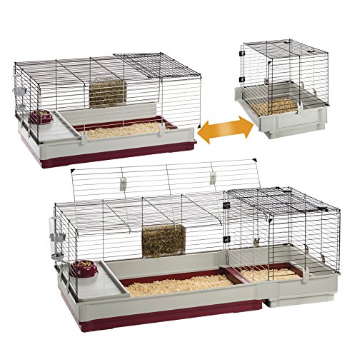 Cage Pour Rongeurs - Ferplast - Krolik 160 - 162 X 60 X 50 Cm - Rouge - Accessoires Inclus
