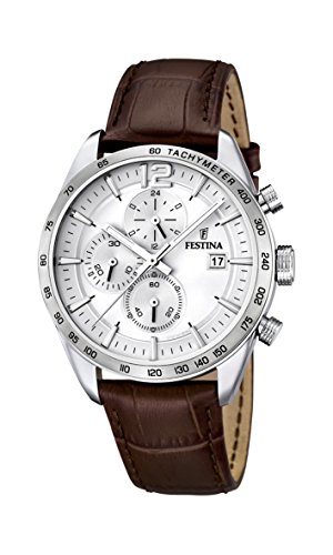 Montre - Festina - F16760-1 - Chronographe - Cuir Marron - Étancheite 5 Atm