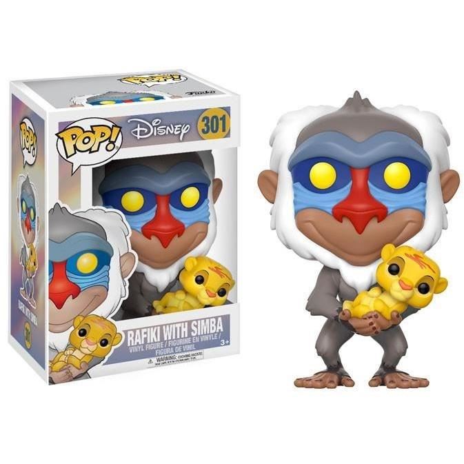 Figurine POP! 301 - Disney Le Roi Lion - Rafiki avec Simba