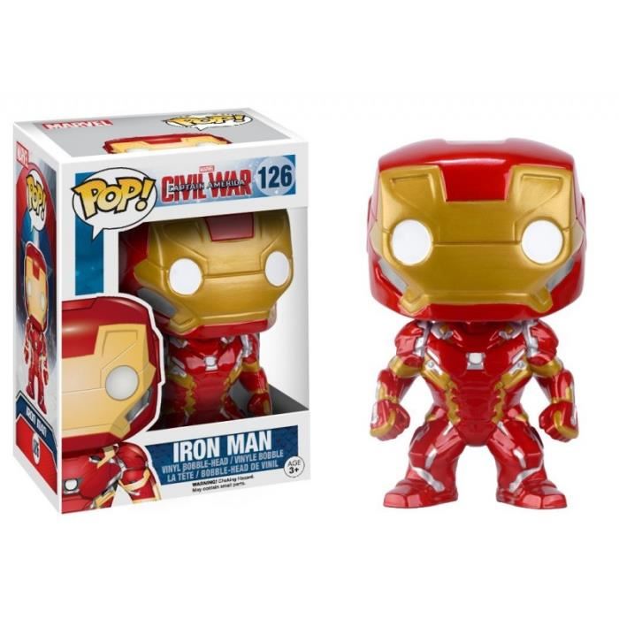 Figurine Funko Pop! Marvel Civil War : Iron Man - Funko - Pop! Vinyl Bobble Head - Rouge - Enfant - Exterieur