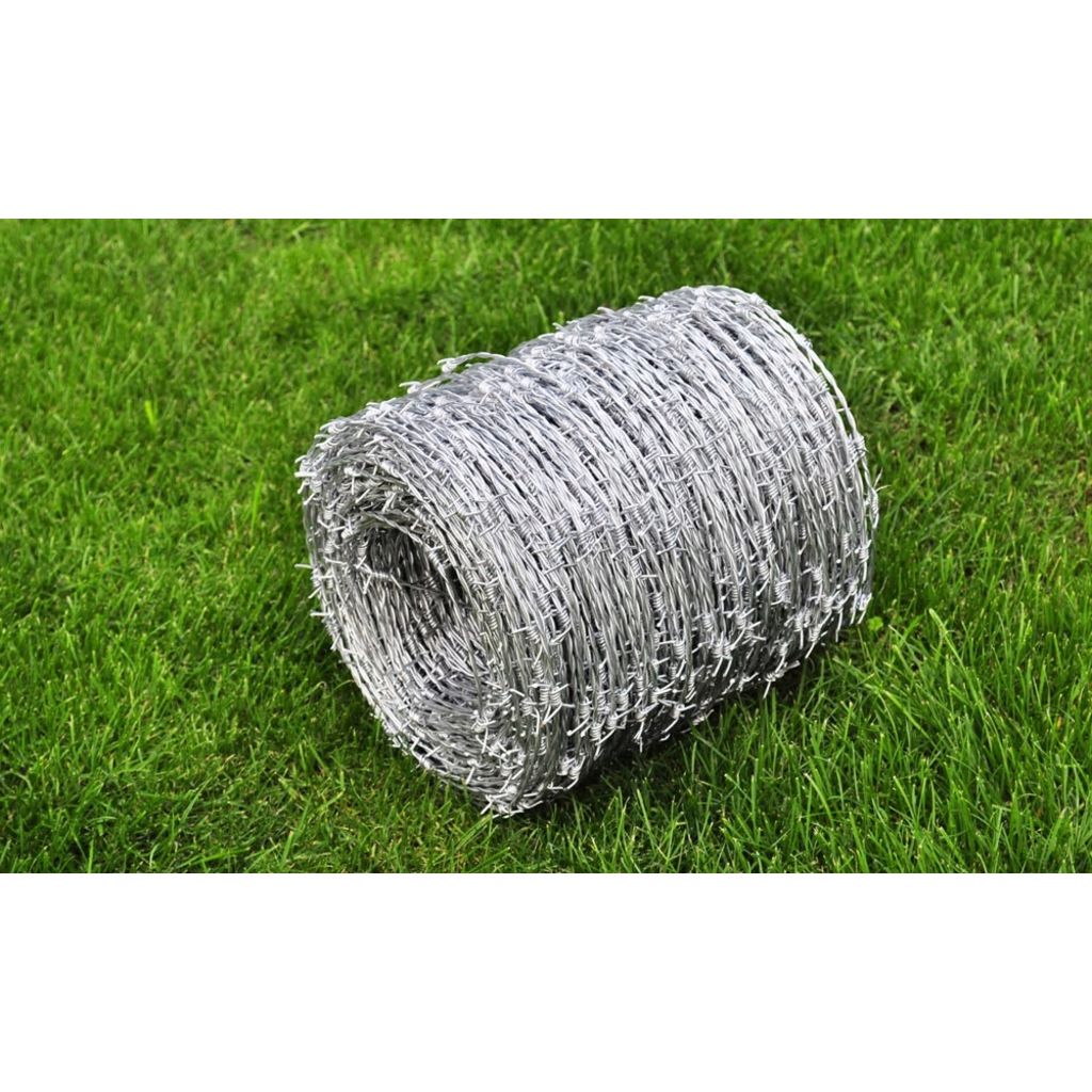 Fil Barbele Vidaxl 500 M Acier Galvanise Haute Resistance O 16 Mm