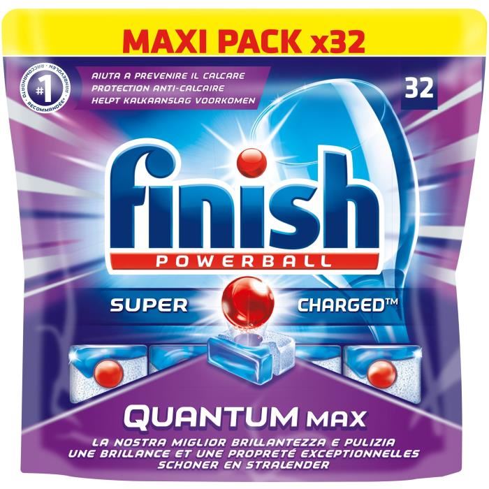 Finish Nl1 Paquet De 32 Tablettes Pour Lave-vaisselle - Powerball Quantum