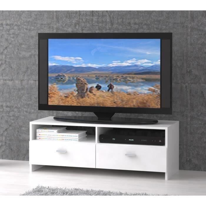 Finlandek Meuble Tv Helppo Contemporain Blanc Mat - L 95 Cm