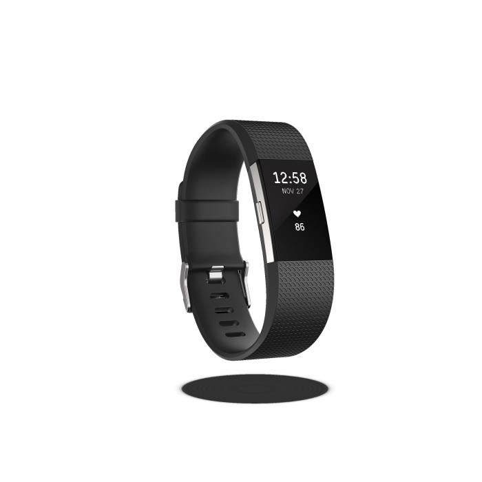 Fitbit Charge 2 Bracelet Connecte Pour L'activite Et Le Sport - Noir - Taille S