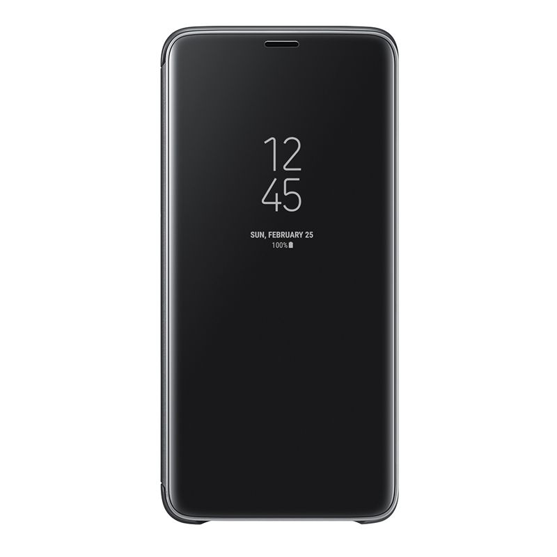 Coque Samsung Clear View Cover Stand S9 - Noir