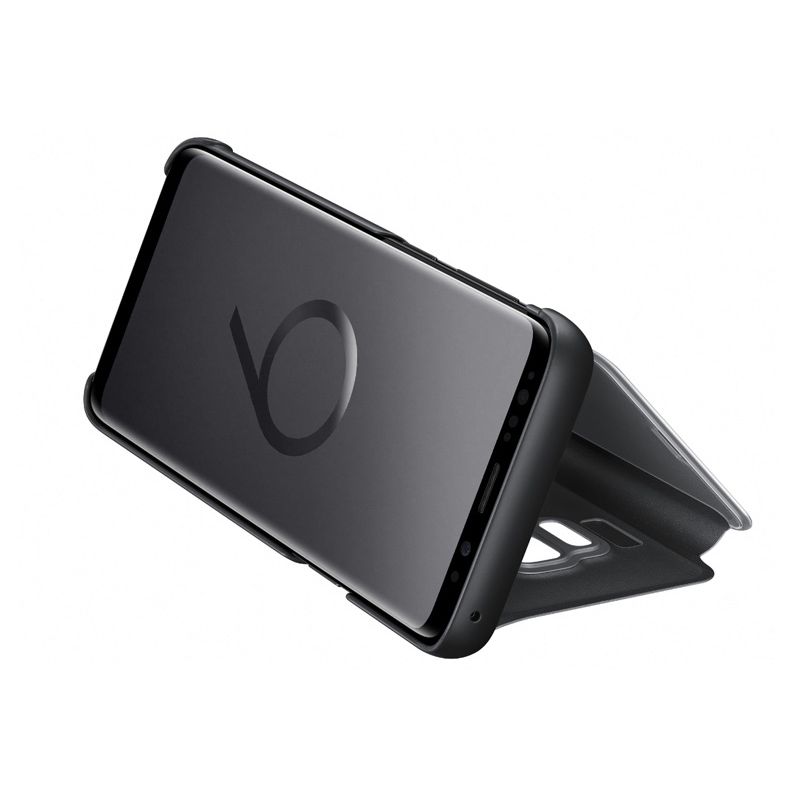 Coque Samsung Clear View Cover Stand S9 - Noir