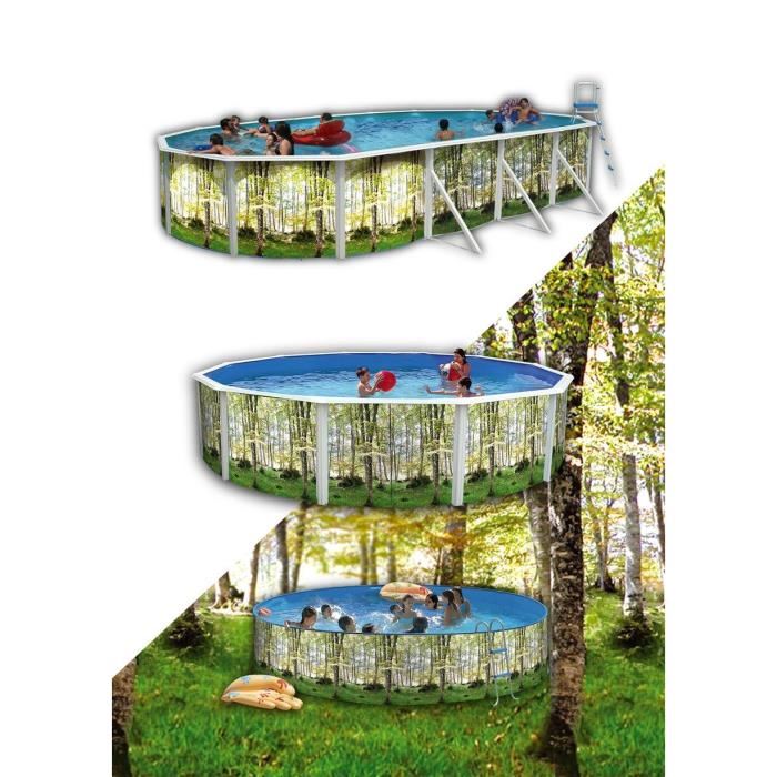 FOReT Piscine en acier circulaire 460x120