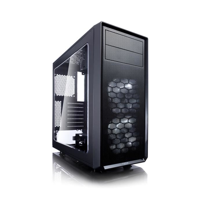 Fractal Design Boitier Pc Focus G Moyen Tour Noir Verre Trempe Format Atx Fd Ca Focus Bk W