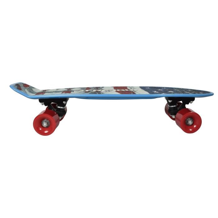 Freegun Skateboard Vintage 575 Cm Bf Abec 5 Bleu Et Rouge