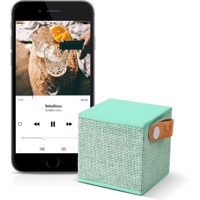 Fresh 'n Rebel Rockbox Cube Fabriq Enceinte Bluetooth Menthe