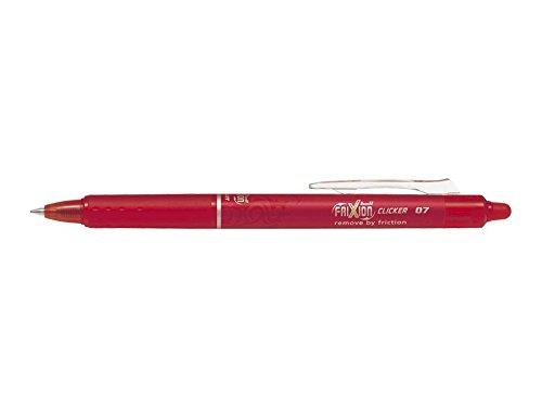 Pilot Pen Stylo Roller Effacable - Frixion Clicker - Retractable - Pointe Moyenne - Rouge