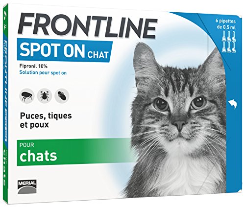Frontline Spot On Chat 6 Pipettes Puces Tiques Et Poux