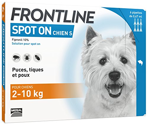 Frontline Spot On Chien S 2 A 10 Kg 6 Pipettes Puces Tiques Et Poux
