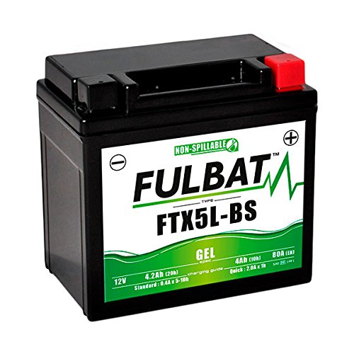 Batterie moto Gel YT5L-BS / YTX5L-BS 12V 4Ah - FULBAT
