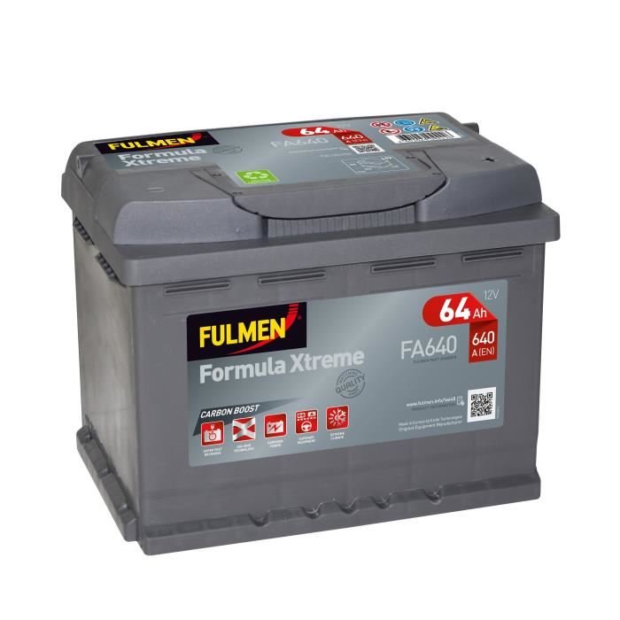 Fulmen Batterie Auto Xtreme Fa640 (+ Droite) 12v 64ah 640a