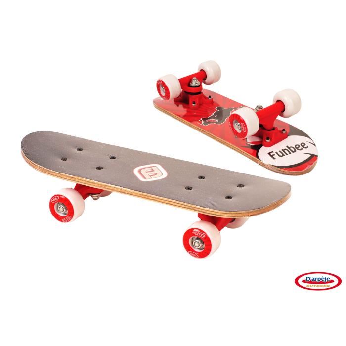 Mini-skate 17 Rouge Et Noir - Deck Antid...