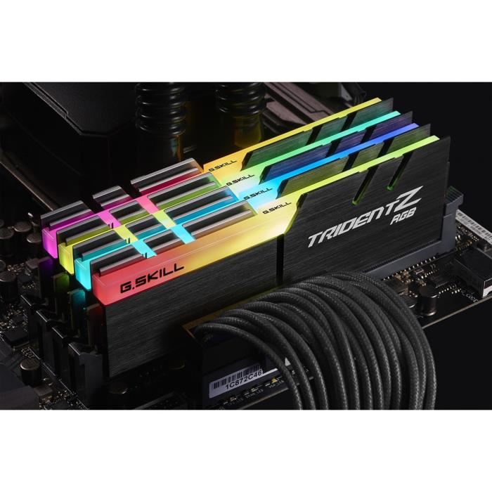 GSkill Memoire PC Trident Z RGB DDR4 Kit 32Go 4x 8 Go 3200 MHz CL16