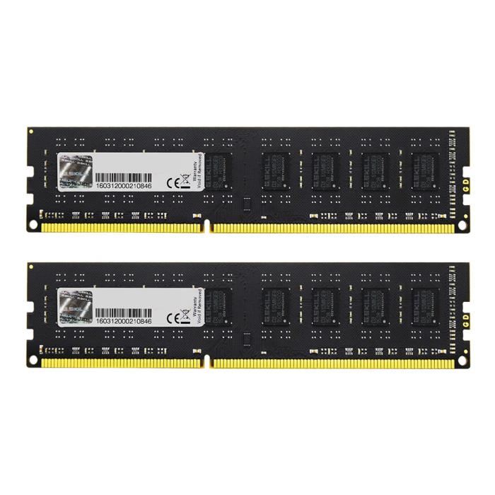 Gskill Memoire Pc Ram Value 16go 2x8go 1600mhz Ddr3 Cas 11 F3 1600c11d 16gnt