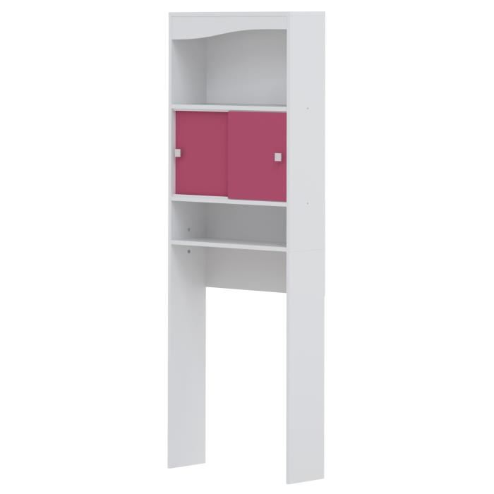 Meuble Wc Ou Machine A Laver Blanc Fuchsia